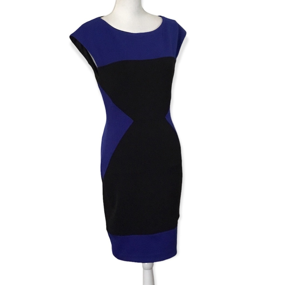 Maggy London Color Block Sheath Dress Size 6 - Picture 3 of 11